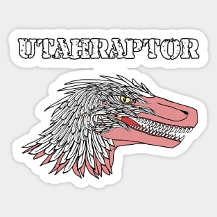 Utahraptor Head Print Sticker